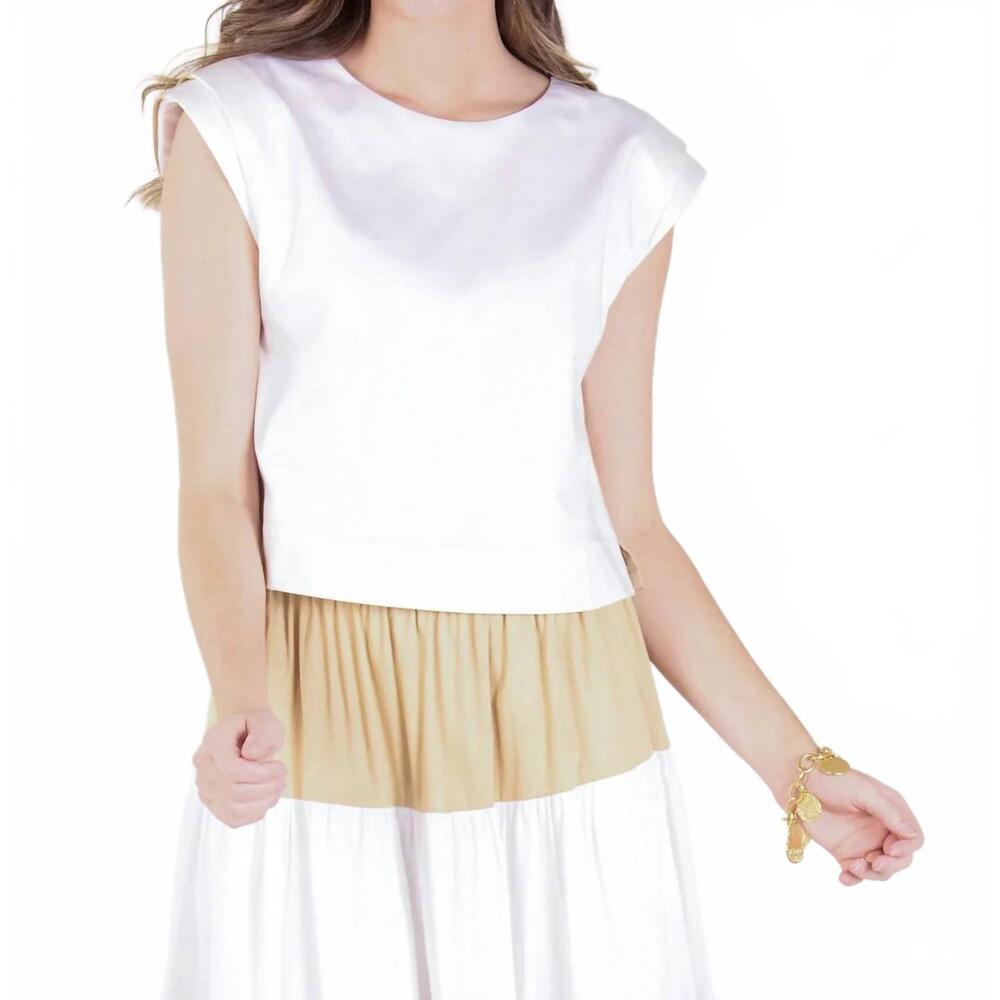 NEW EMILY MCCARTHY hatti sleeveless tank top in white sand